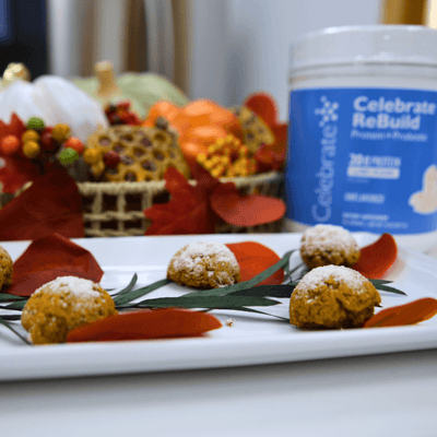 High protein pumpkin muffin tops – bariatric recipe by Celebrate Vitamins