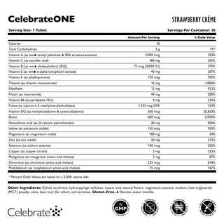 CelebrateONE Bariatric One A Day Multivitamin purutabletti, rautavapaa 