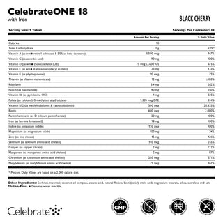 CelebrateONE 18 Once Daily Bariatric Multivitamiini raudalla 