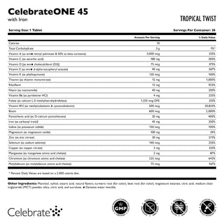 CelebrateONE 45 Once Daily Bariatric Multivitamin med järn 