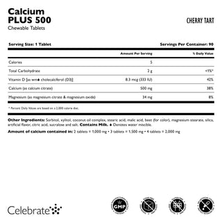 Kalsium PLUS 500, pureskeltava