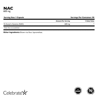 NAC (N-Acetyl Cystein), 600 mg, kapslar