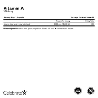 Vitamin A 3.000mcg (10.000 IU)