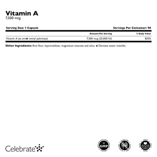 Vitamin A 7500mcg (25.000 IE) 