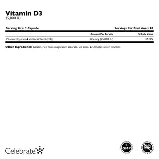 Vitamin D3 625mcg (25.000 IE), kapslar