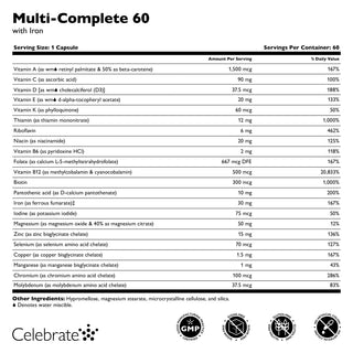 Multi-Complete 60 Bariatric Multivitamiini rautaa, kapselit, kapselit