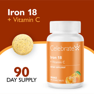 Rauta 18 mg + C-vitamiini, Pureskeltava, Orange 