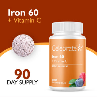 Rauta 60 mg + C-vitamiini, Pureskeltava, Berry 