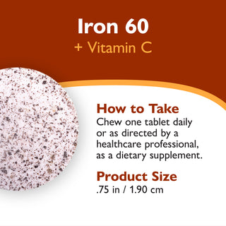 Rauta 60 mg + C-vitamiini, Pureskeltava, Berry 