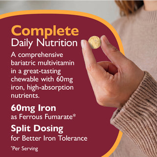 Multi-Complete 60 Bariatric Multivitamin with Iron, pureskeltava, Tropical