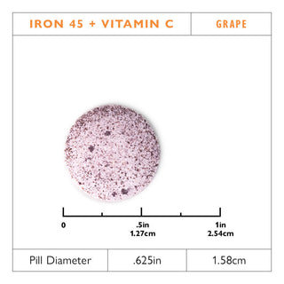 Järn 45 mg + Vitamin C, Tuggtablett, Grape 